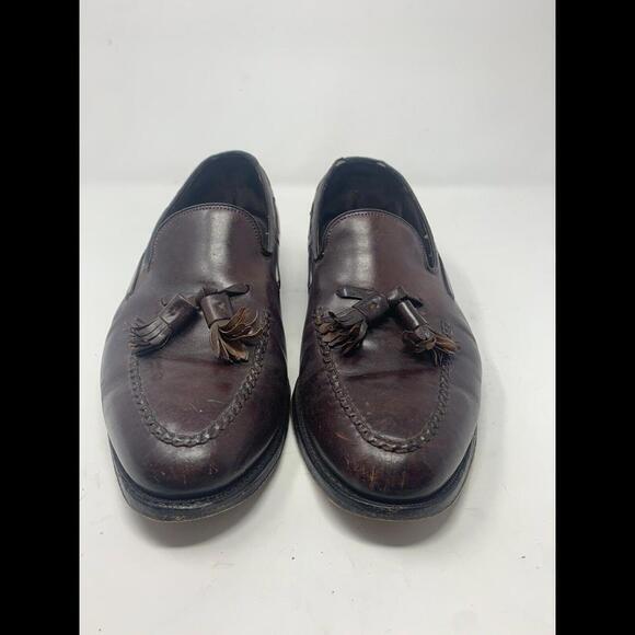 Johnston Murphy Genuine Shell Cordovan Size 10.5 DB Wingtip Oxford Dark Cherry main image 4